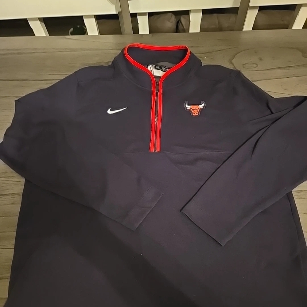 NBA Black and Red Nike Pullover